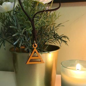 Thirty Seconds to Mars wooden triad necklace